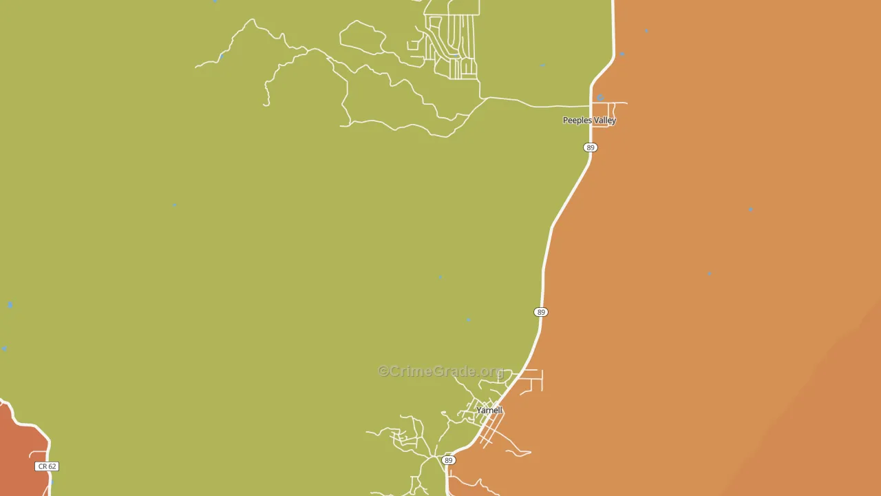 Yarnell, AZ Map of Drug-Related Crime Rates