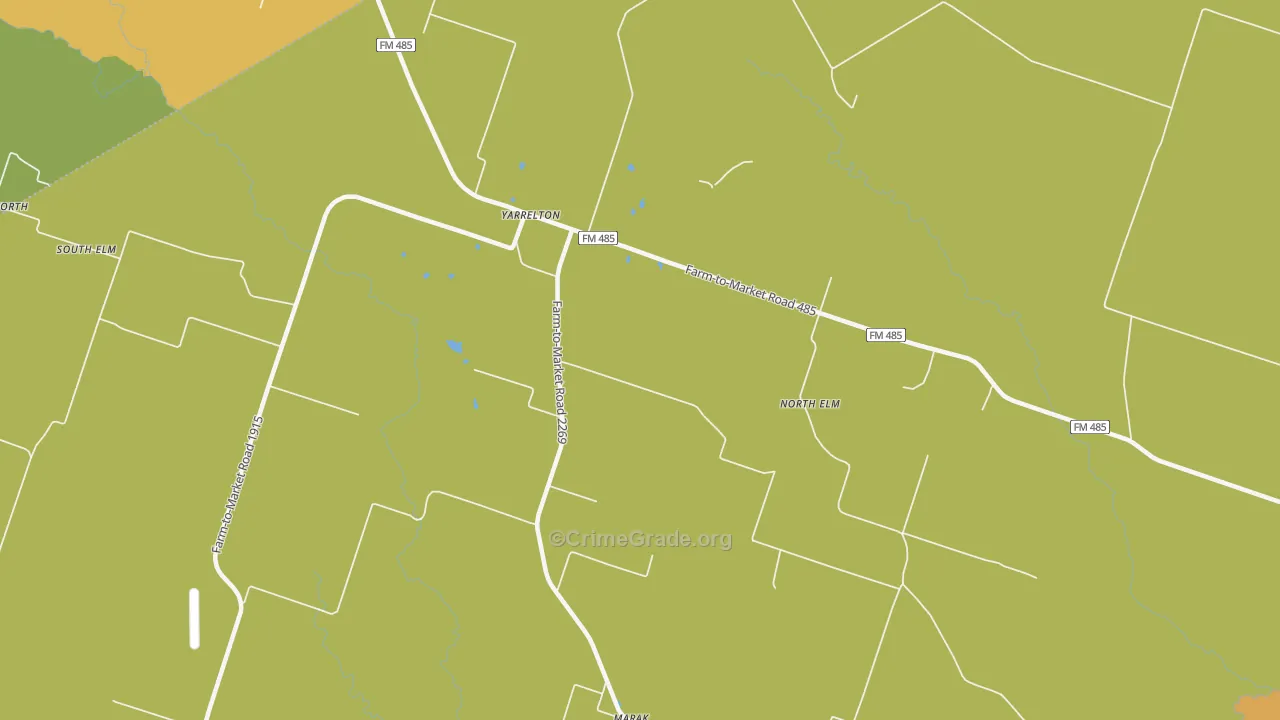 Yarrelton, TX Map of Drug-Related Crime Rates