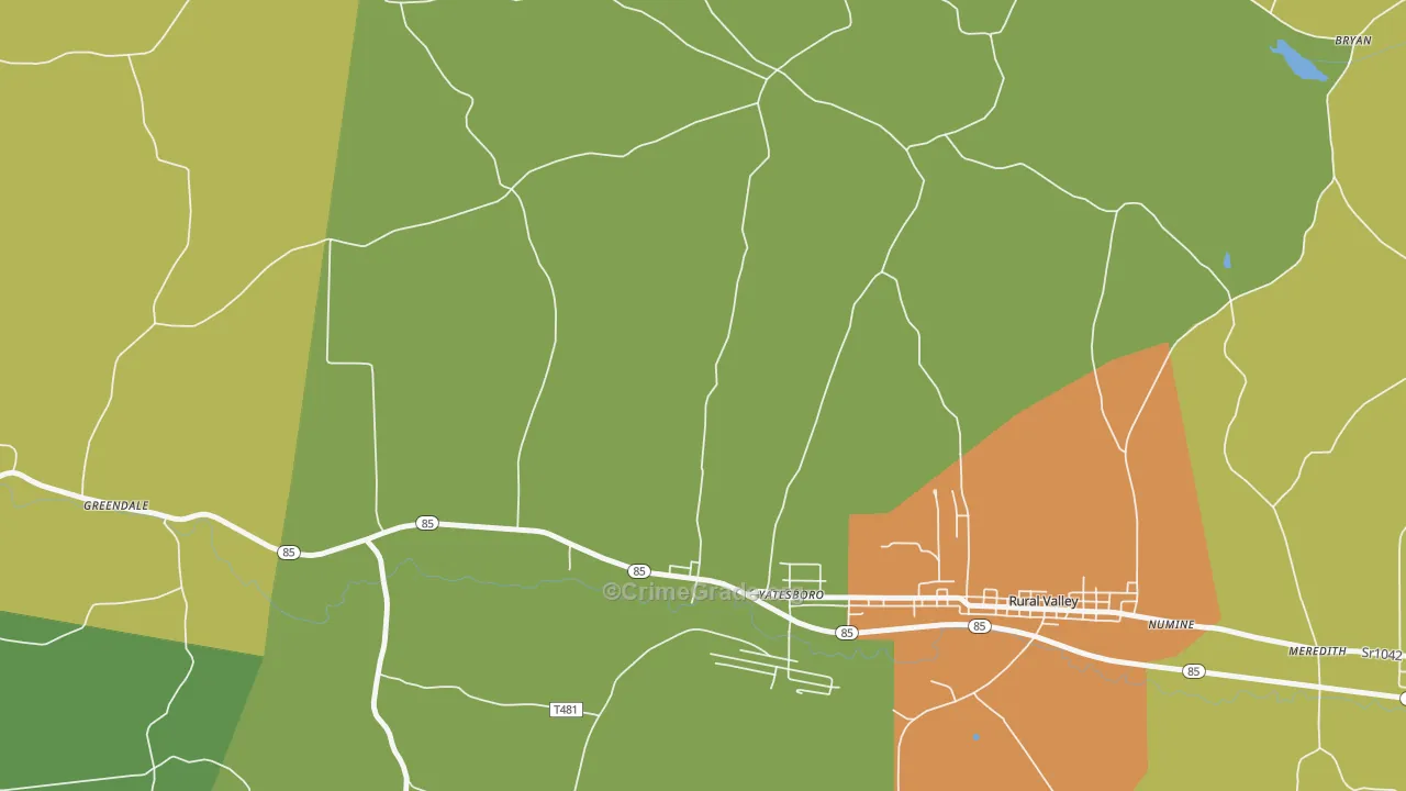 Yatesboro, PA Map of Drug-Related Crime Rates