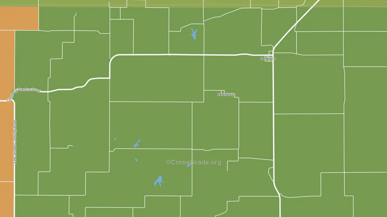 Yatesville, IL Map of Drug-Related Crime Rates