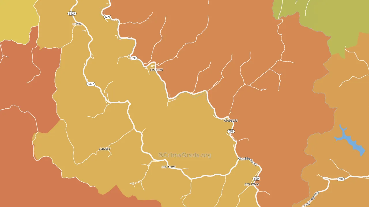 Yeaddiss, KY Map of Drug-Related Crime Rates