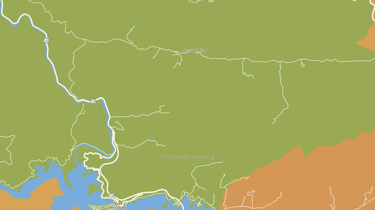 Yellow Creek, NC Map of Drug-Related Crime Rates