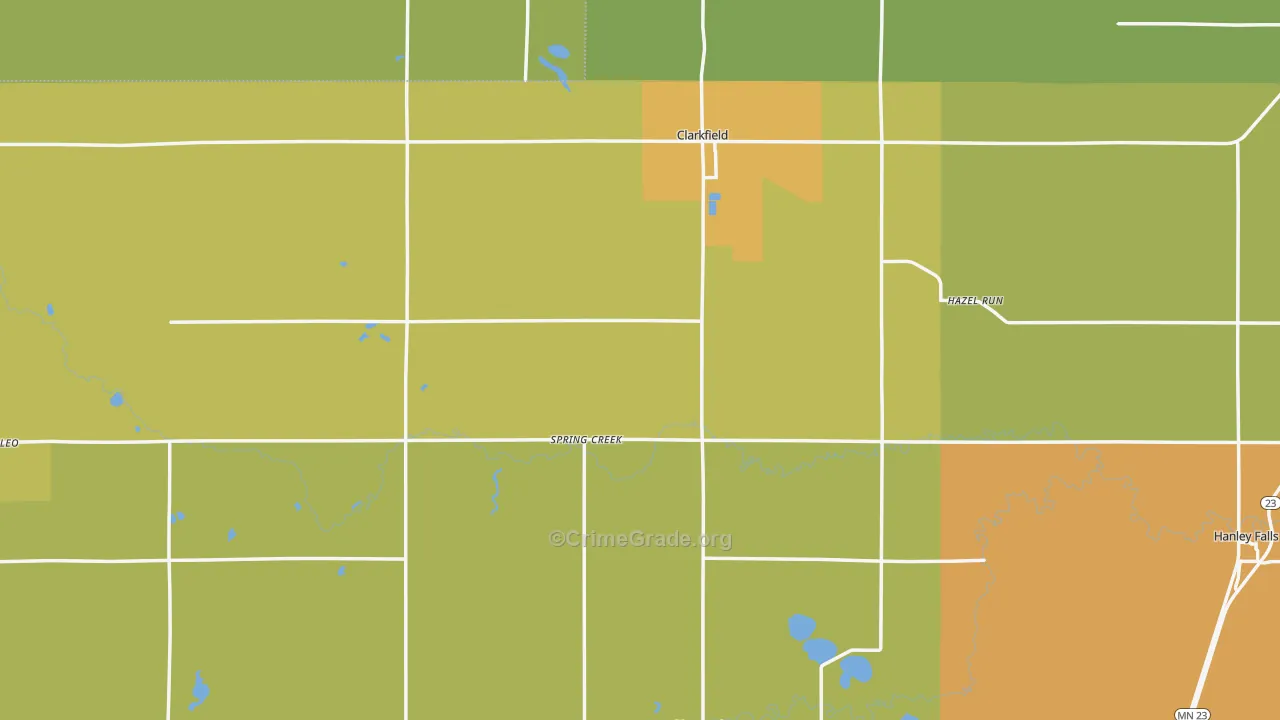 Yellow Medicine County, MN Map of Drug-Related Crime Rates