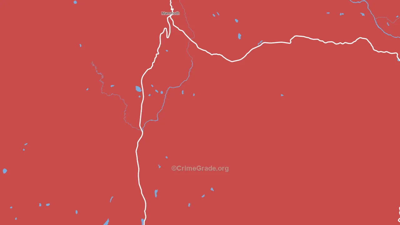 Yellowstone National Park, WY Map of Drug-Related Crime Rates