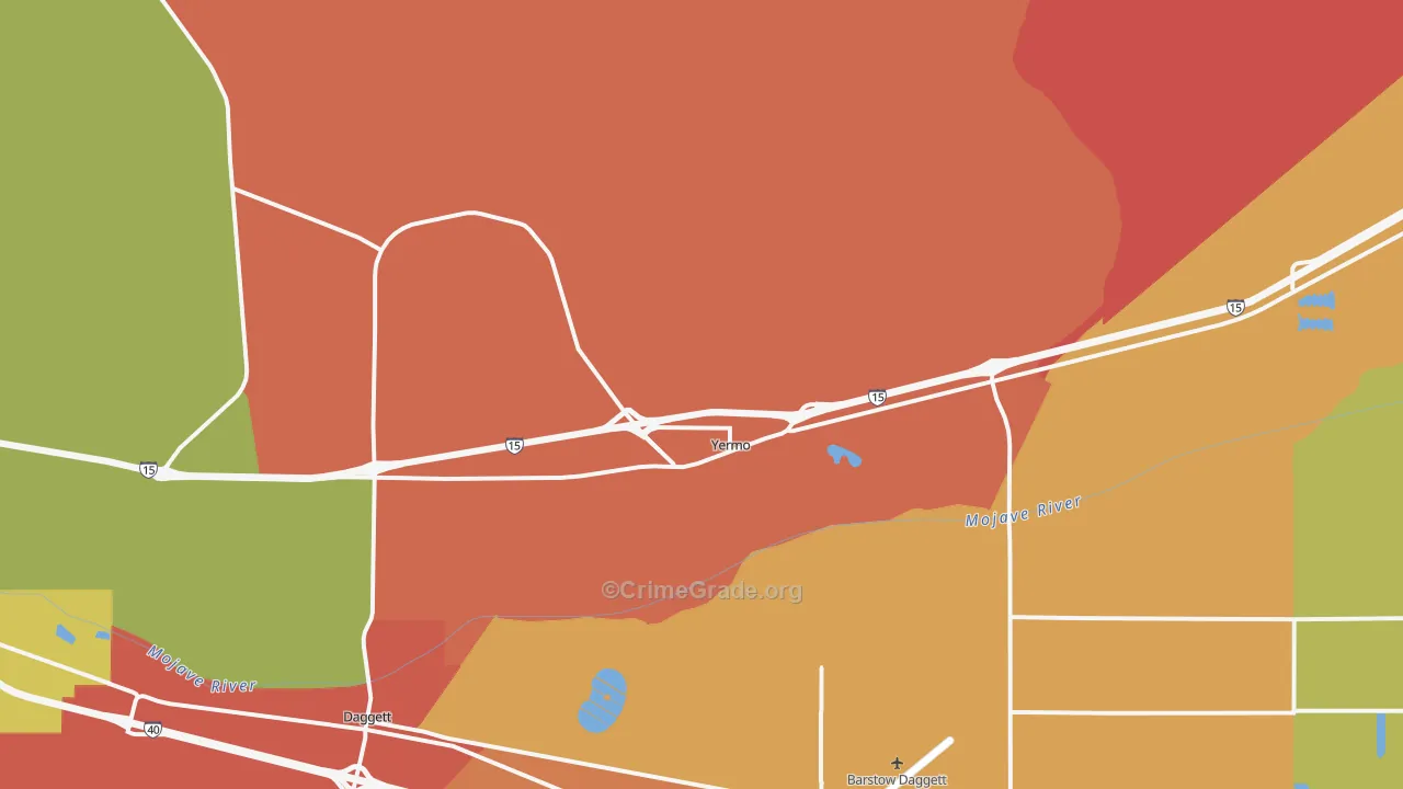 Yermo, CA Map of Drug-Related Crime Rates