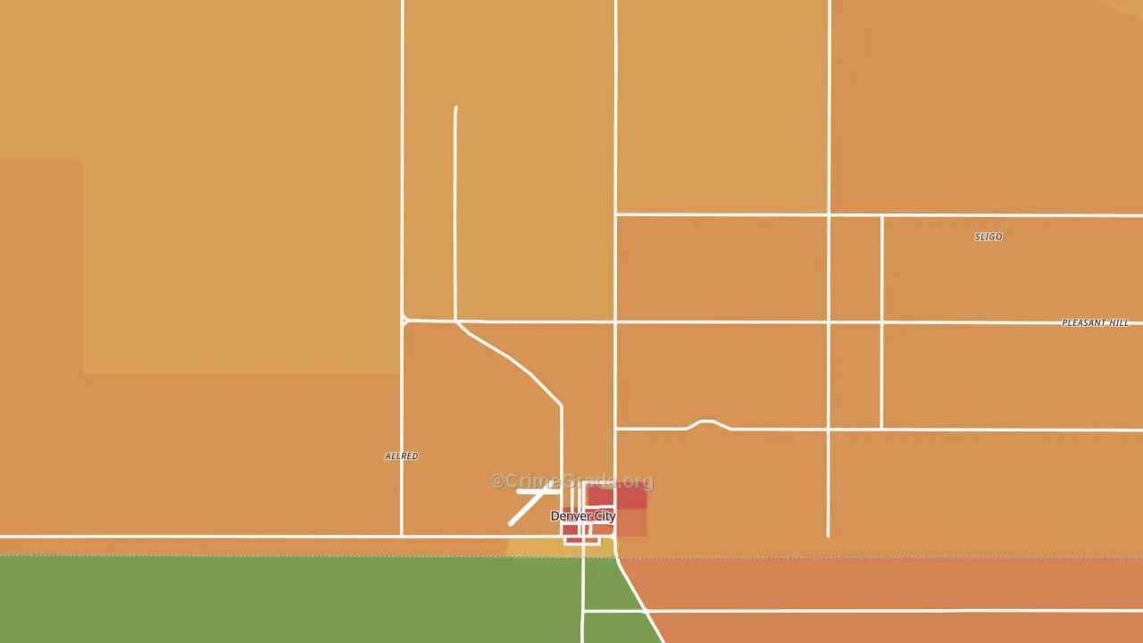 Yoakum County, TX Map of Drug-Related Crime Rates
