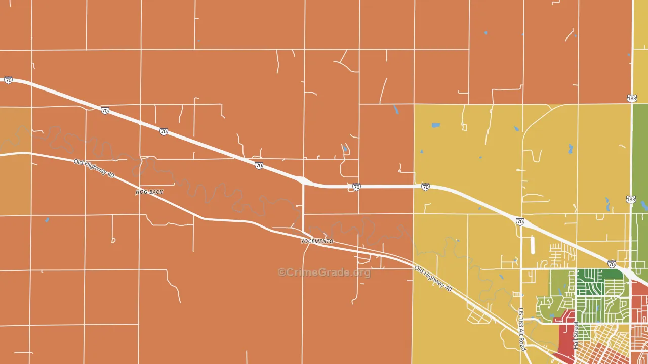 Yocemento, KS Map of Drug-Related Crime Rates