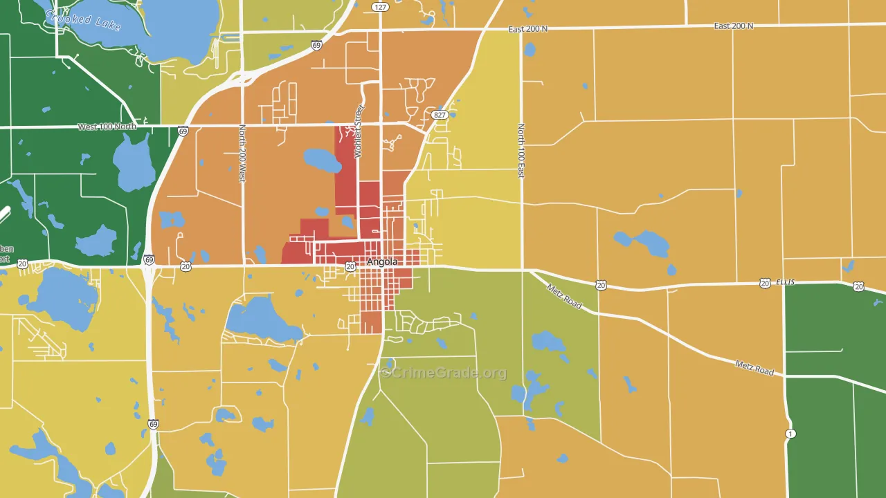 York, IN Map of Drug-Related Crime Rates