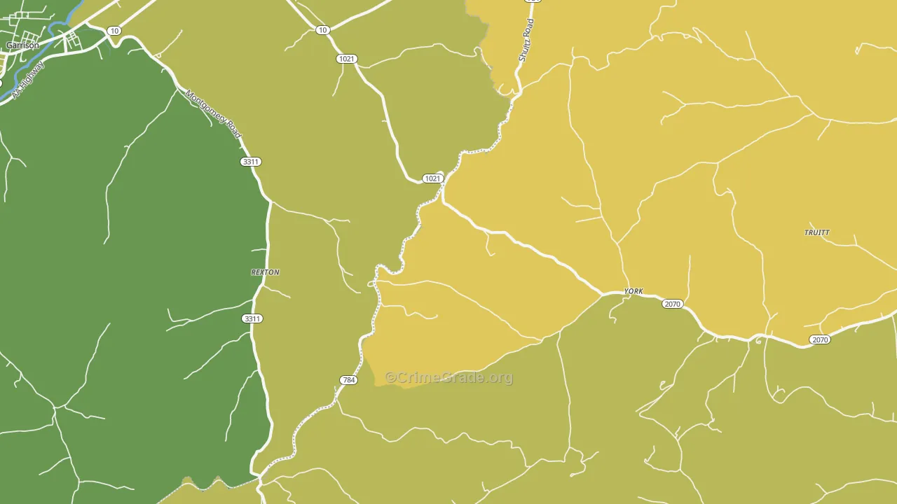 York, KY Map of Drug-Related Crime Rates