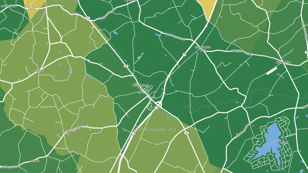 York Springs, PA Map of Drug-Related Crime Rates