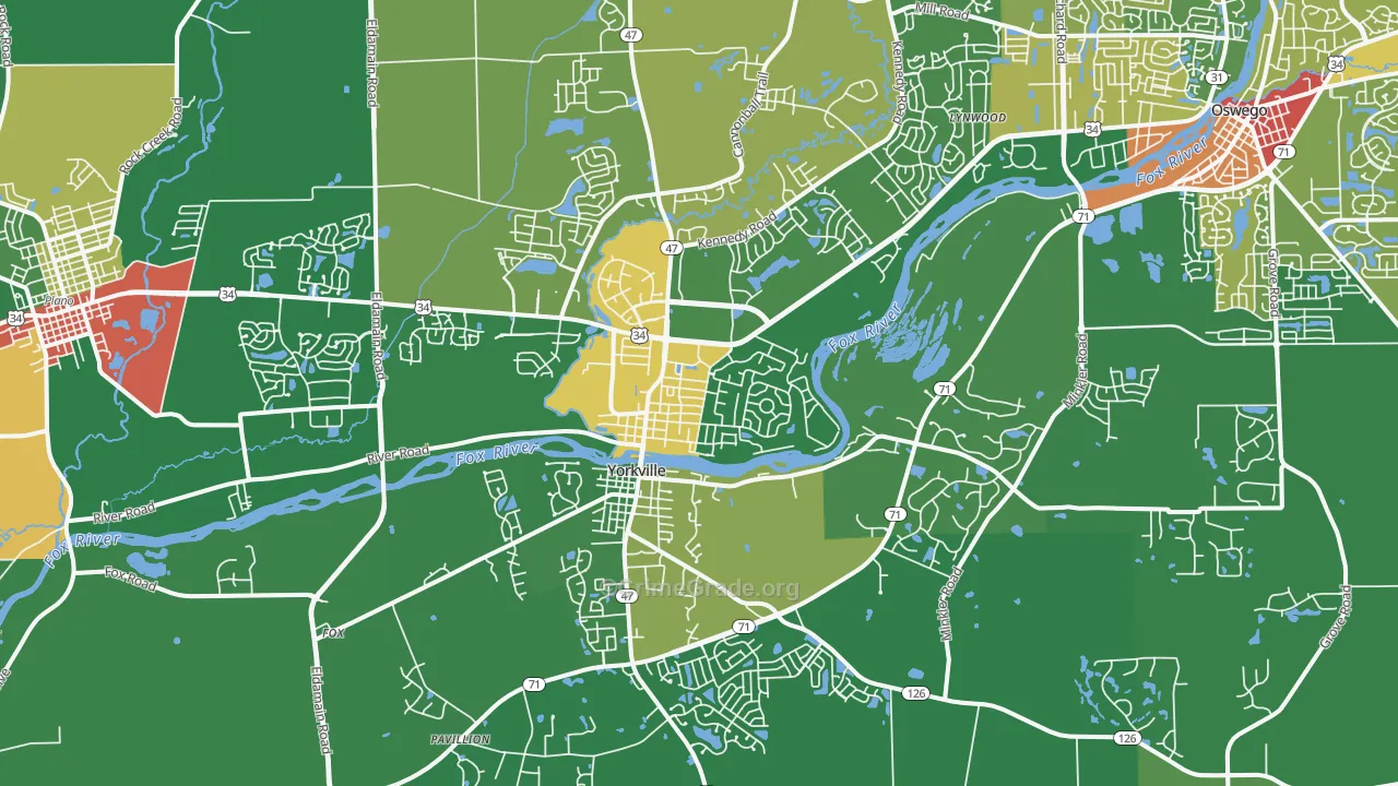 Yorkville, IL Map of Drug-Related Crime Rates
