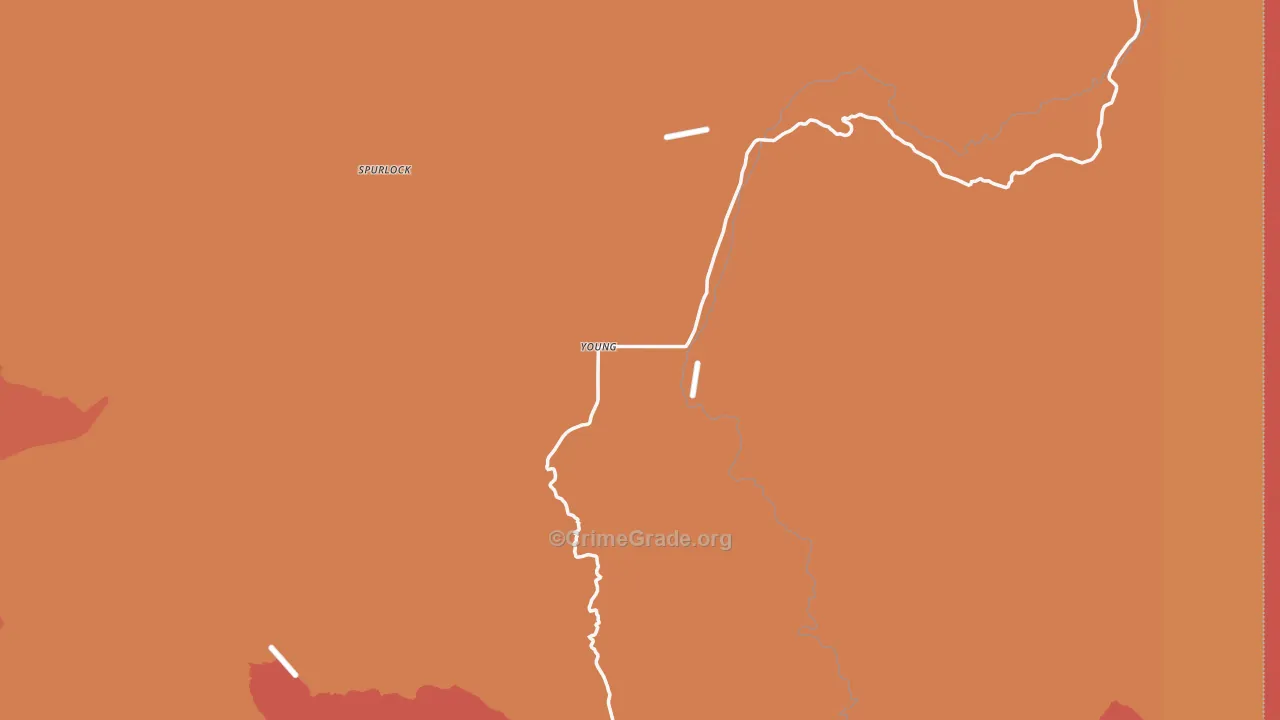 Young, AZ Map of Drug-Related Crime Rates
