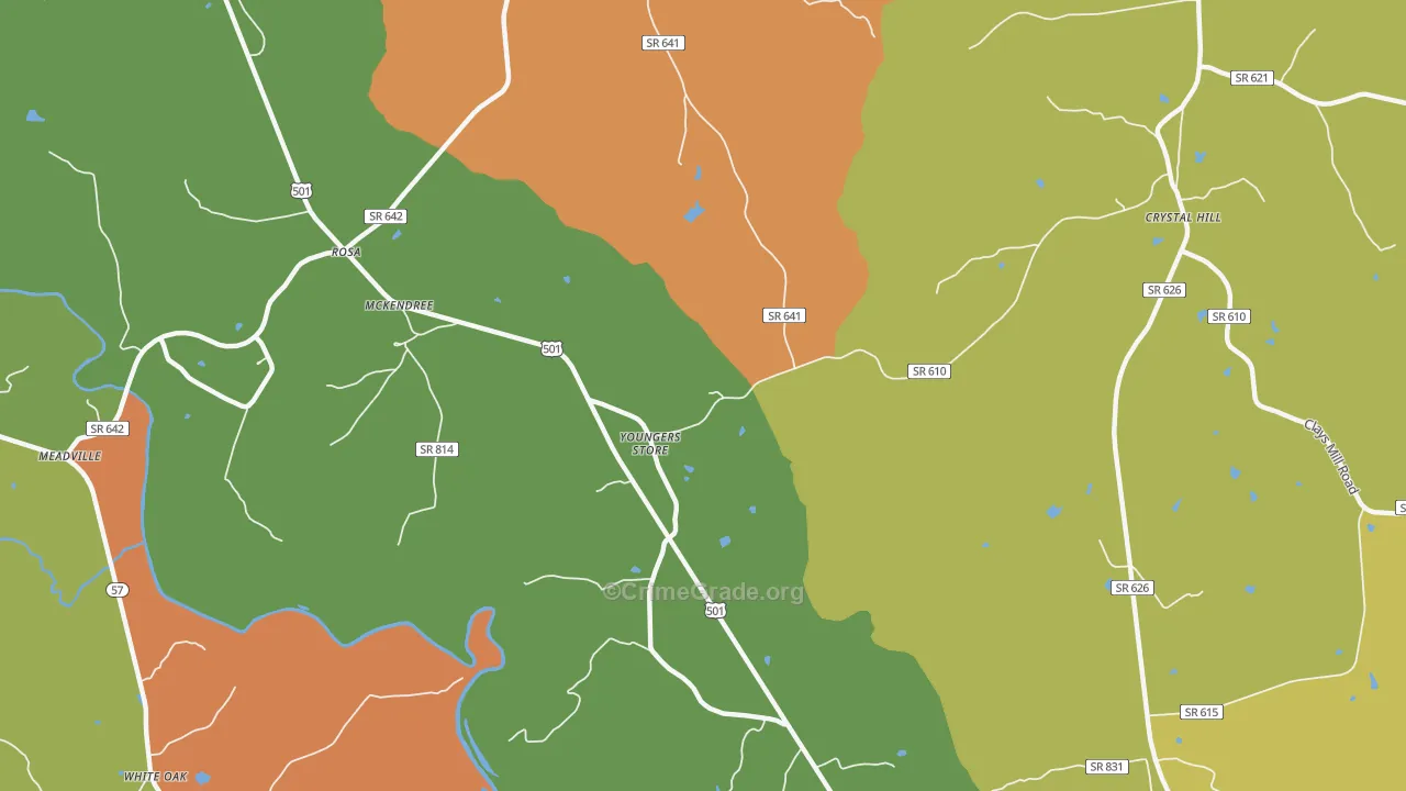 Youngers Store, VA Map of Drug-Related Crime Rates