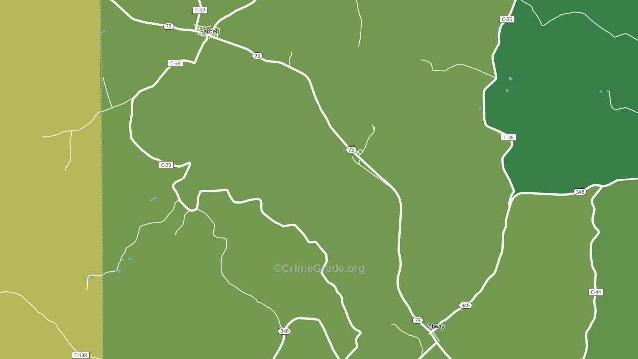 Youngs, OH Map of Drug-Related Crime Rates