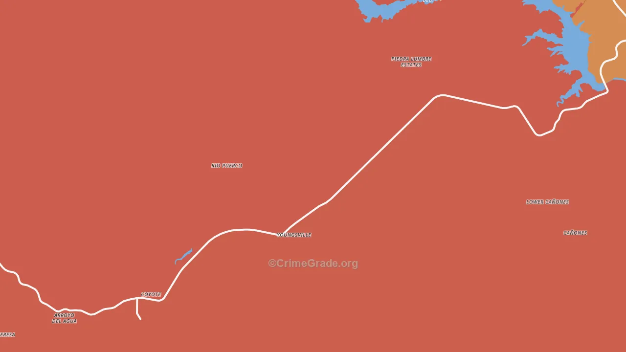 Youngsville, NM Map of Drug-Related Crime Rates