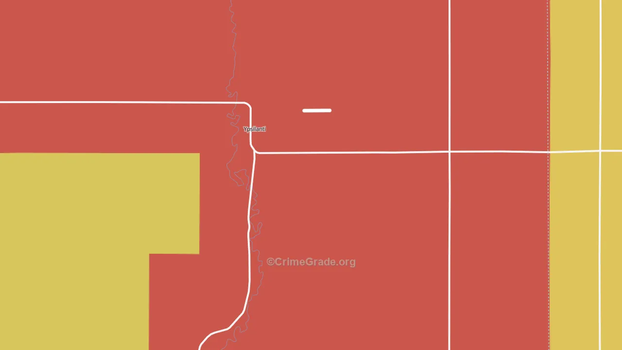 Ypsilanti, ND Map of Drug-Related Crime Rates