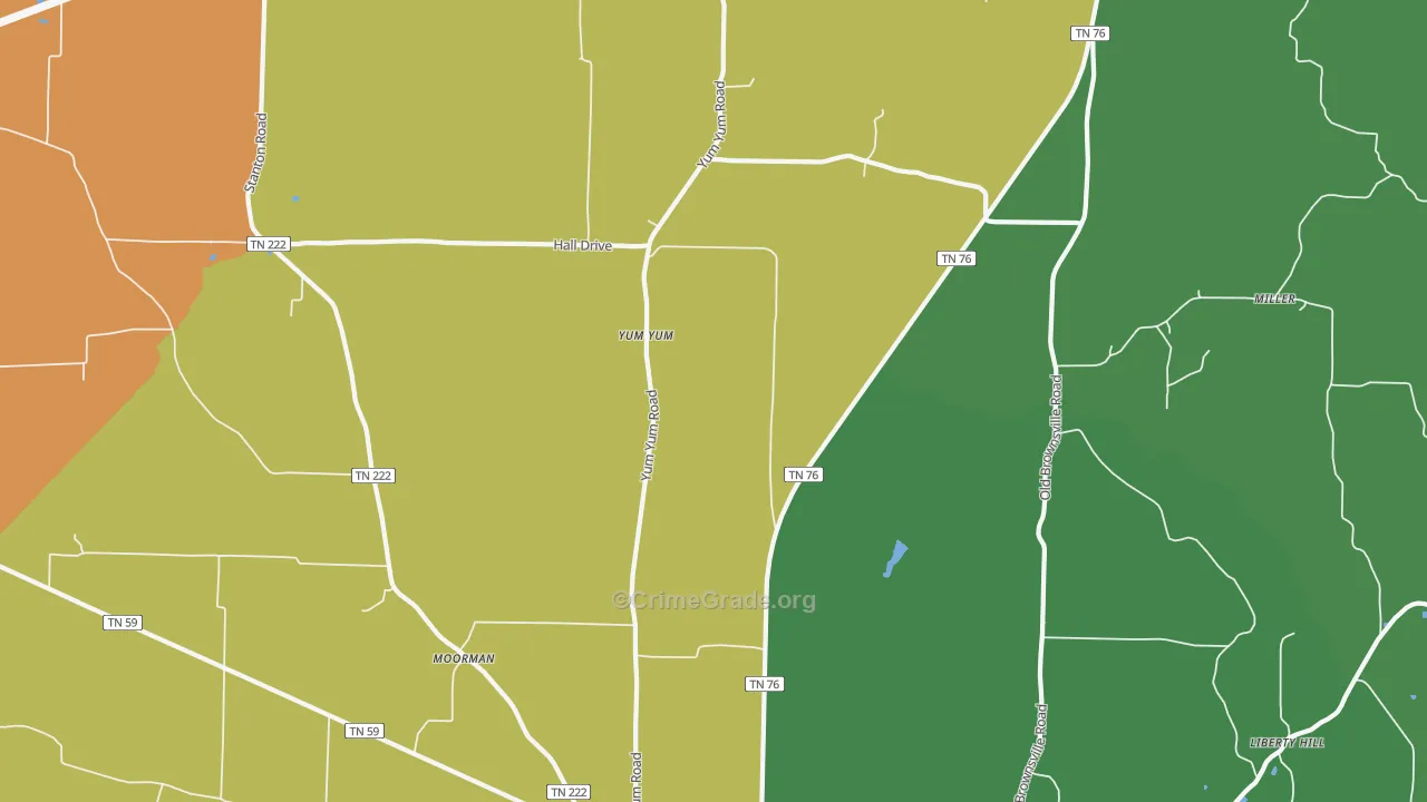 Yum Yum, TN Map of Drug-Related Crime Rates
