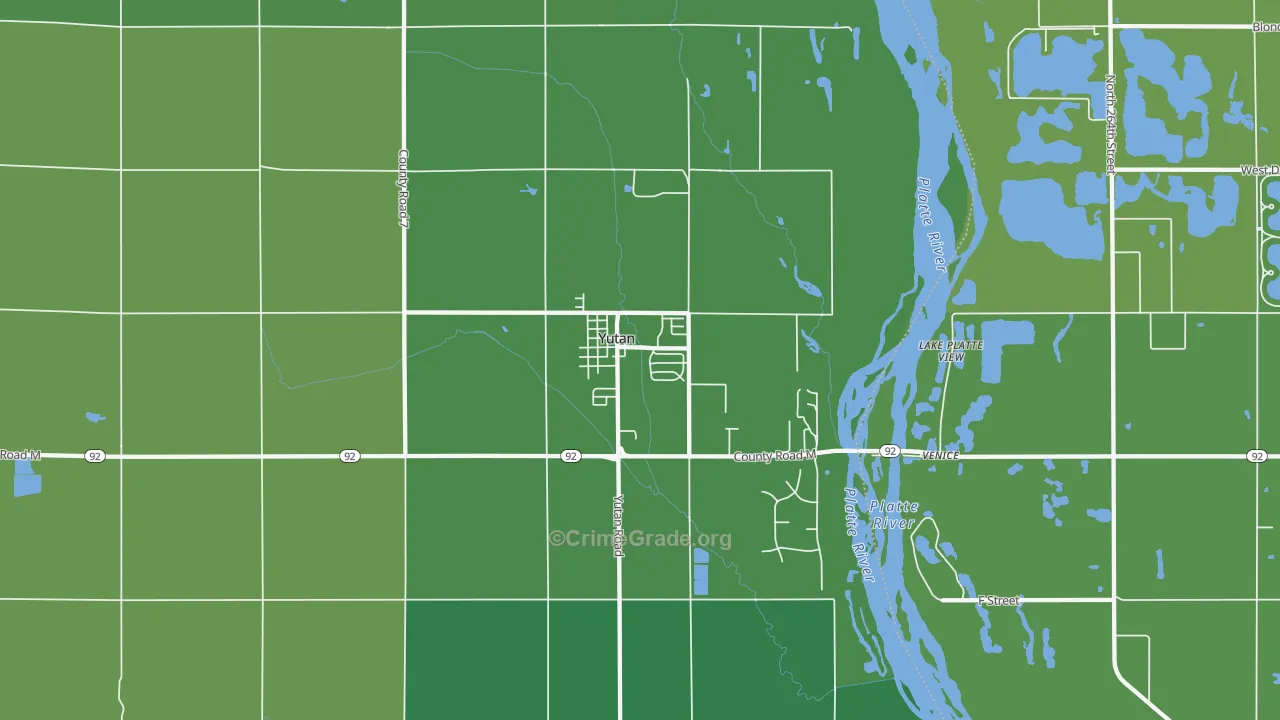 Yutan, NE Map of Drug-Related Crime Rates