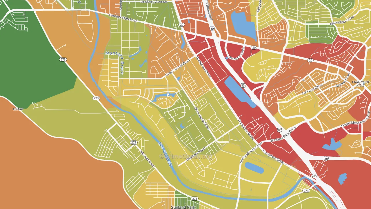 Zach White, El Paso, TX Map of Drug-Related Crime Rates