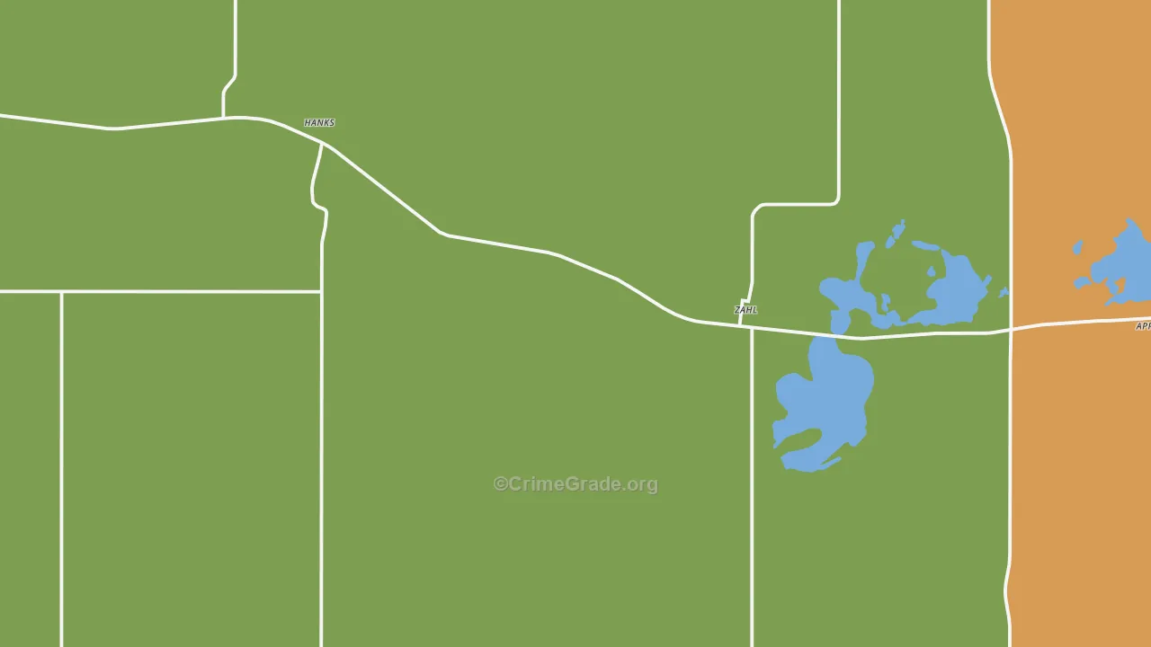 Zahl, ND Map of Drug-Related Crime Rates