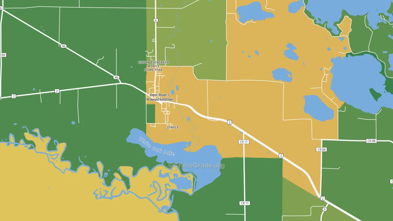 Zemple, MN Map of Drug-Related Crime Rates