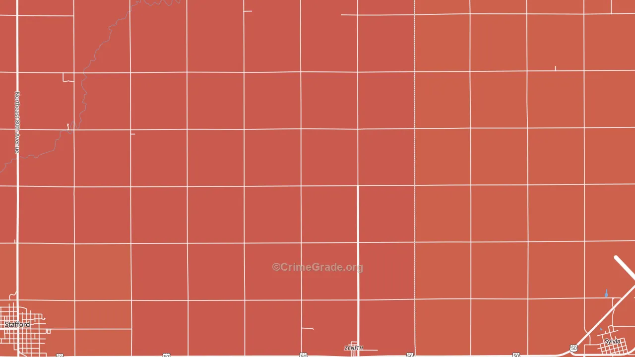 Zenith, KS Map of Drug-Related Crime Rates