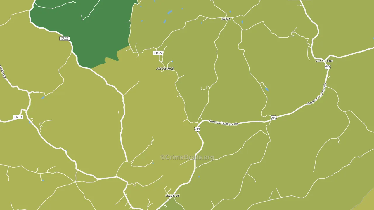 Zenith, WV Map of Drug-Related Crime Rates