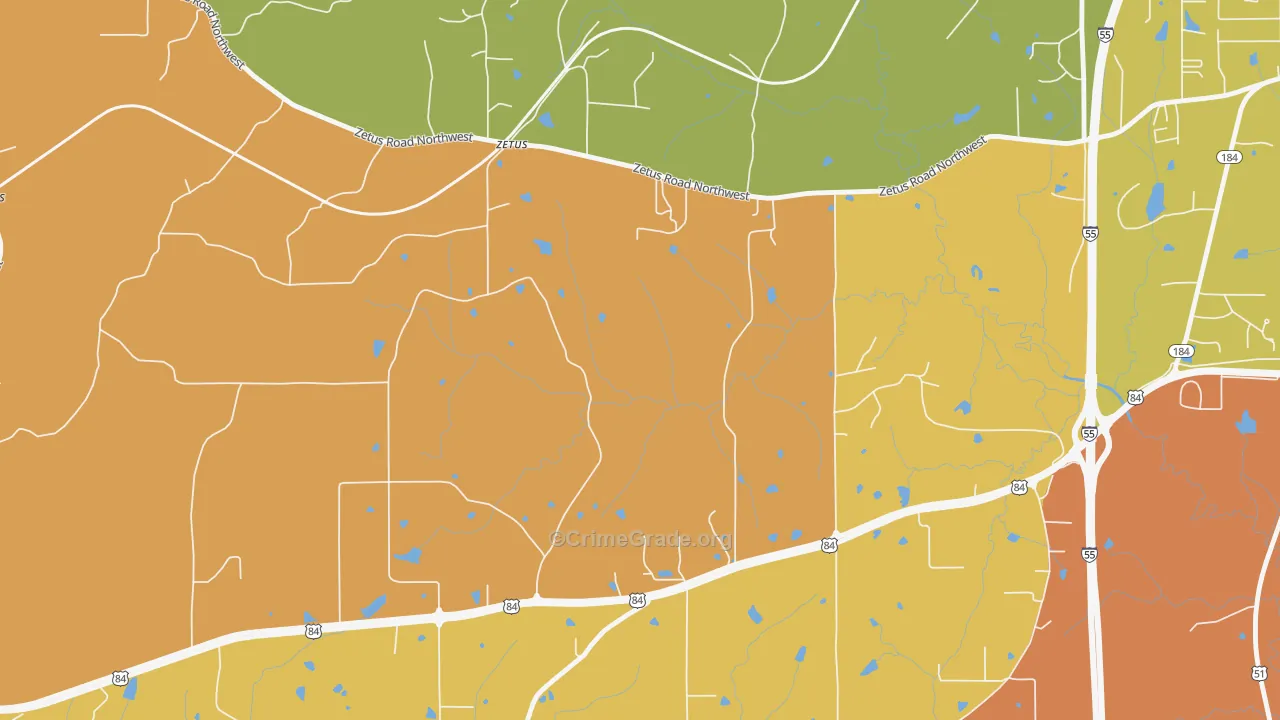 Zetus, MS Map of Drug-Related Crime Rates