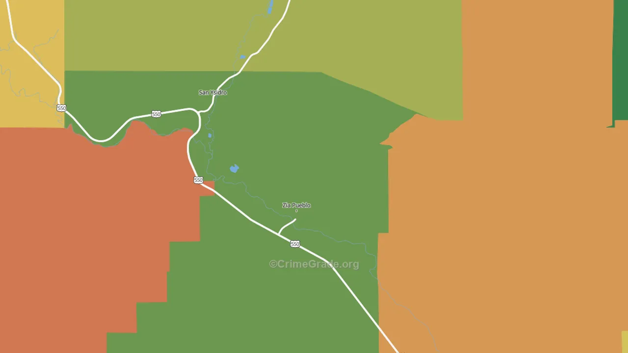 Zia Pueblo, NM Map of Drug-Related Crime Rates