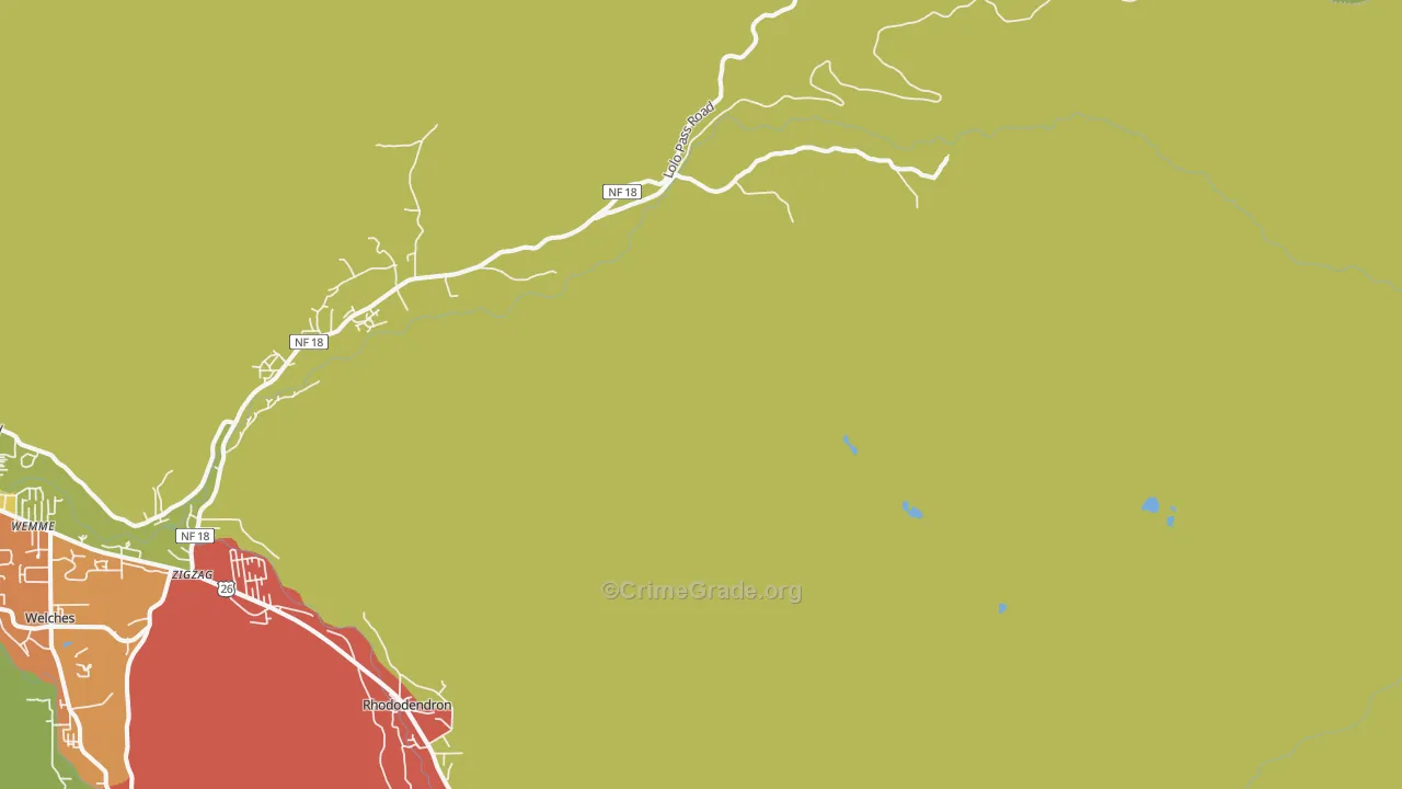 Zigzag, OR Map of Drug-Related Crime Rates
