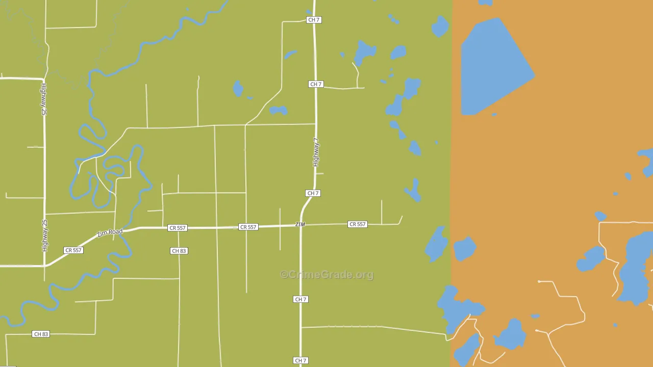 Zim, MN Map of Drug-Related Crime Rates