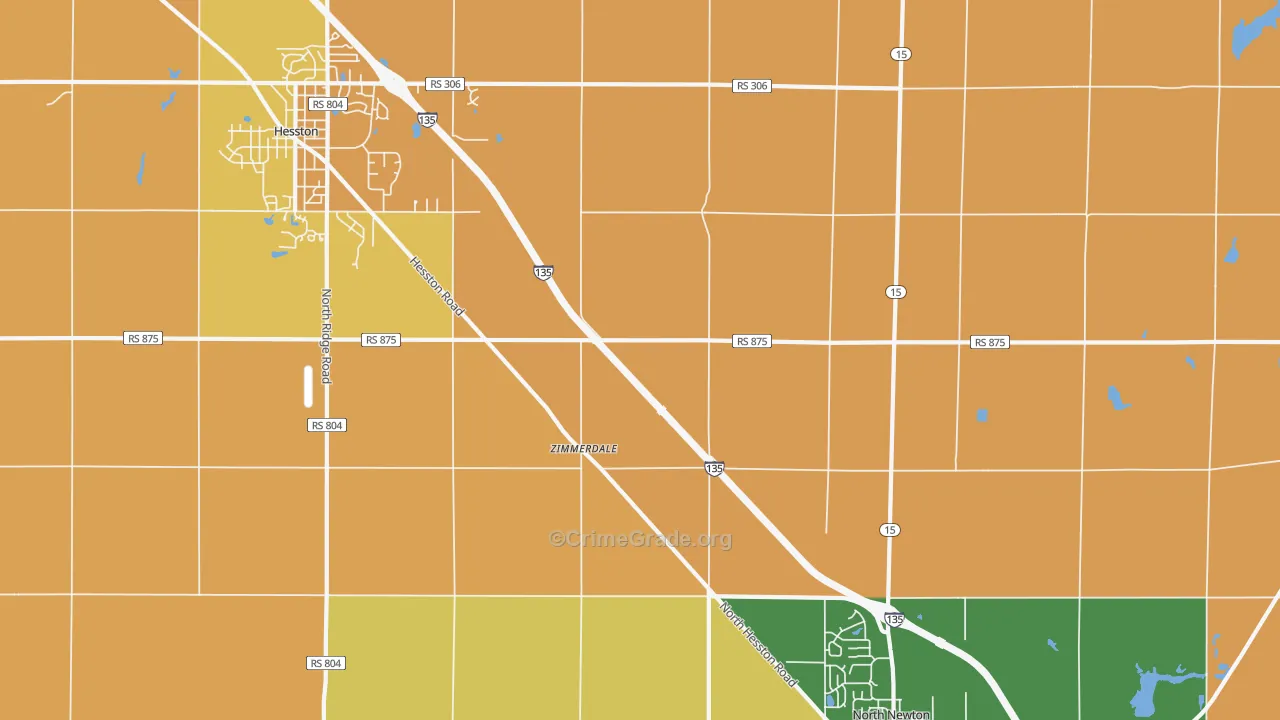 Zimmerdale, KS Map of Drug-Related Crime Rates