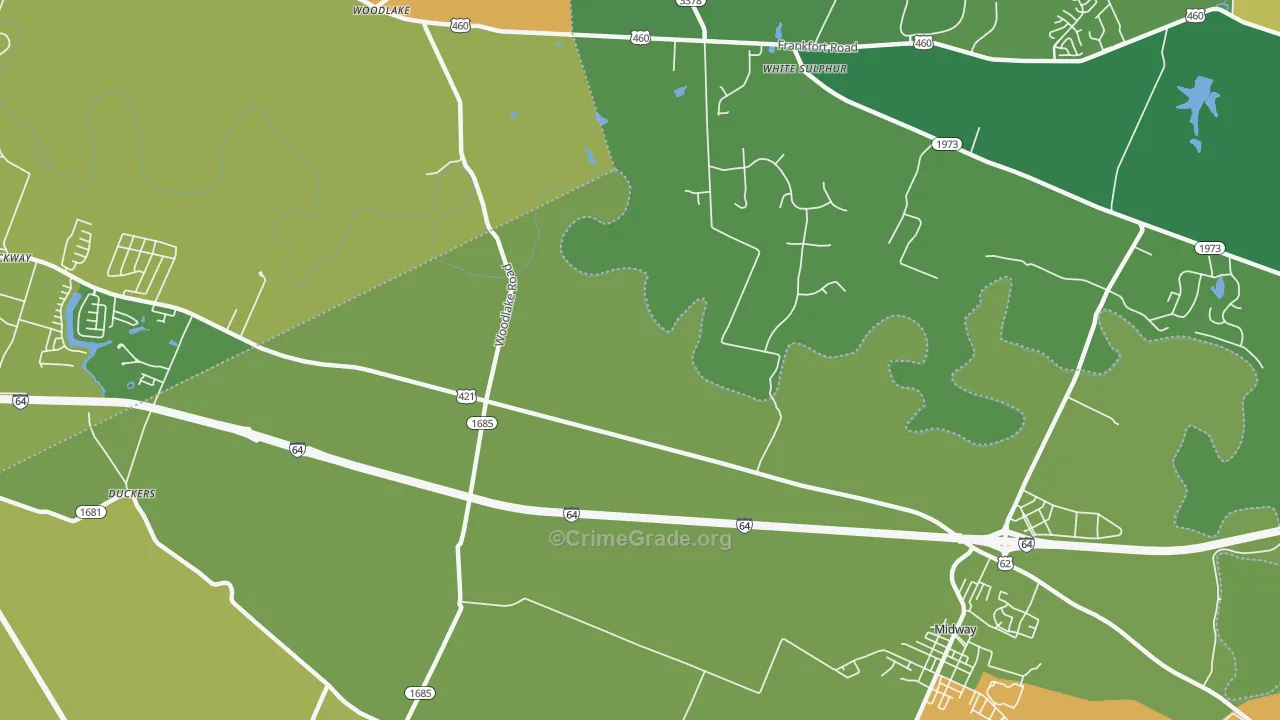 Zion Hill, KY Map of Drug-Related Crime Rates