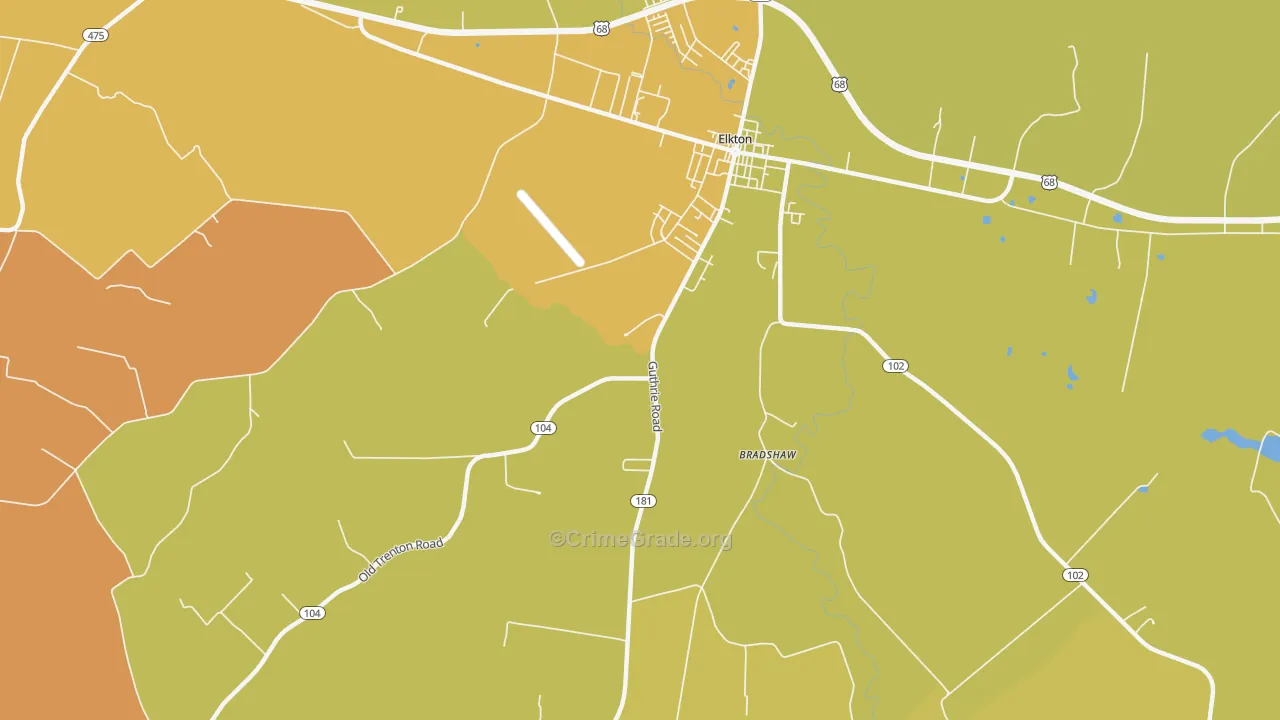 Zion, KY Map of Drug-Related Crime Rates