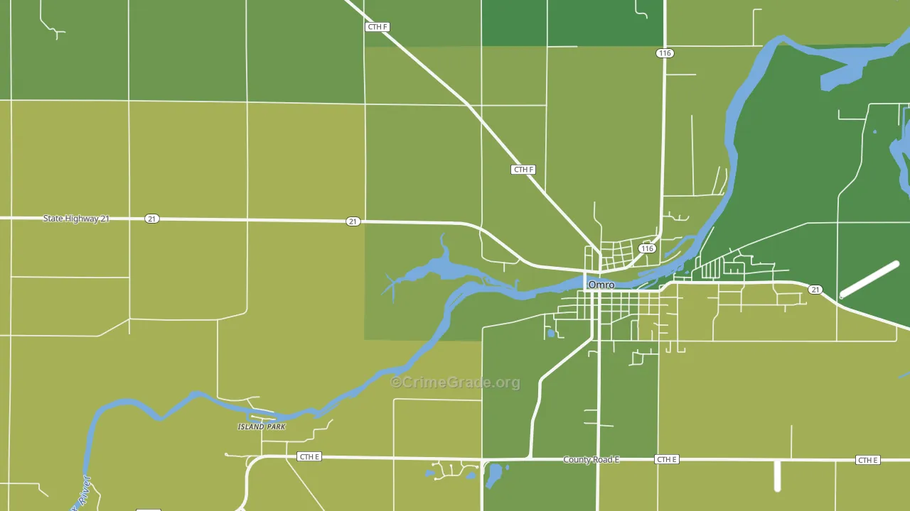 Zion, WI Map of Drug-Related Crime Rates
