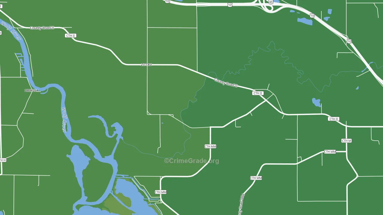 Zittau, WI Map of Drug-Related Crime Rates
