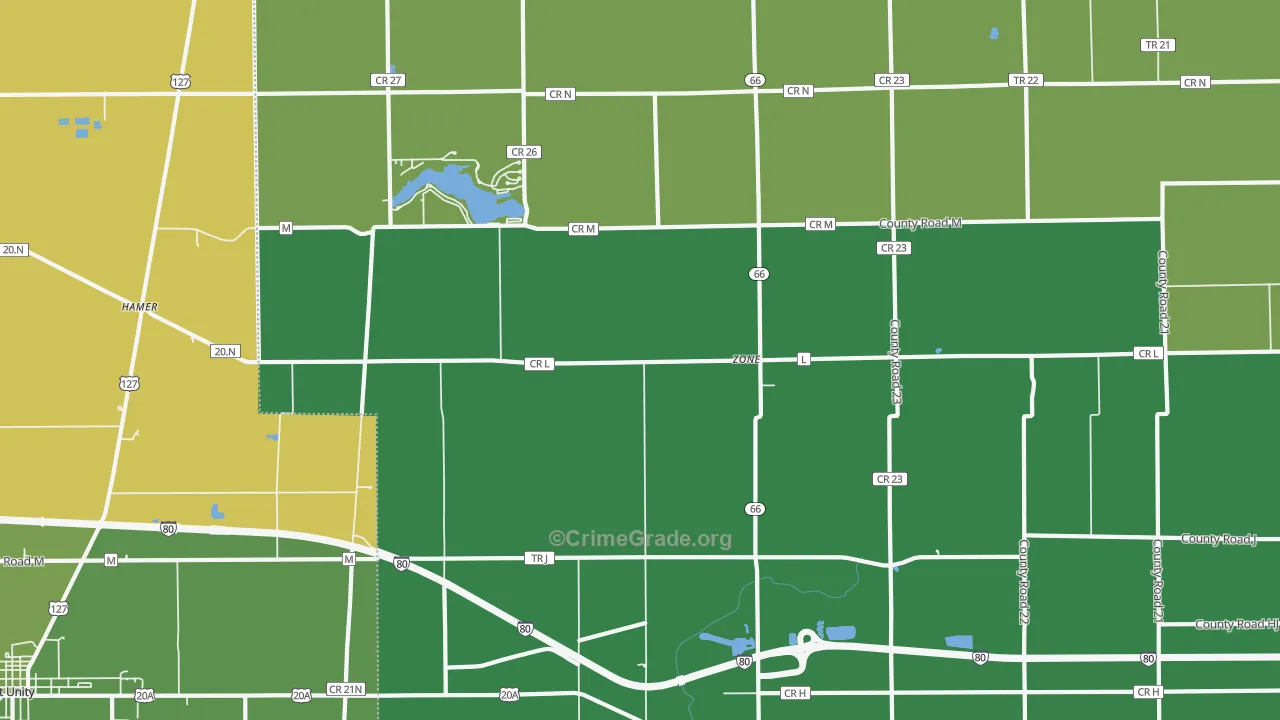 Zone, OH Map of Drug-Related Crime Rates