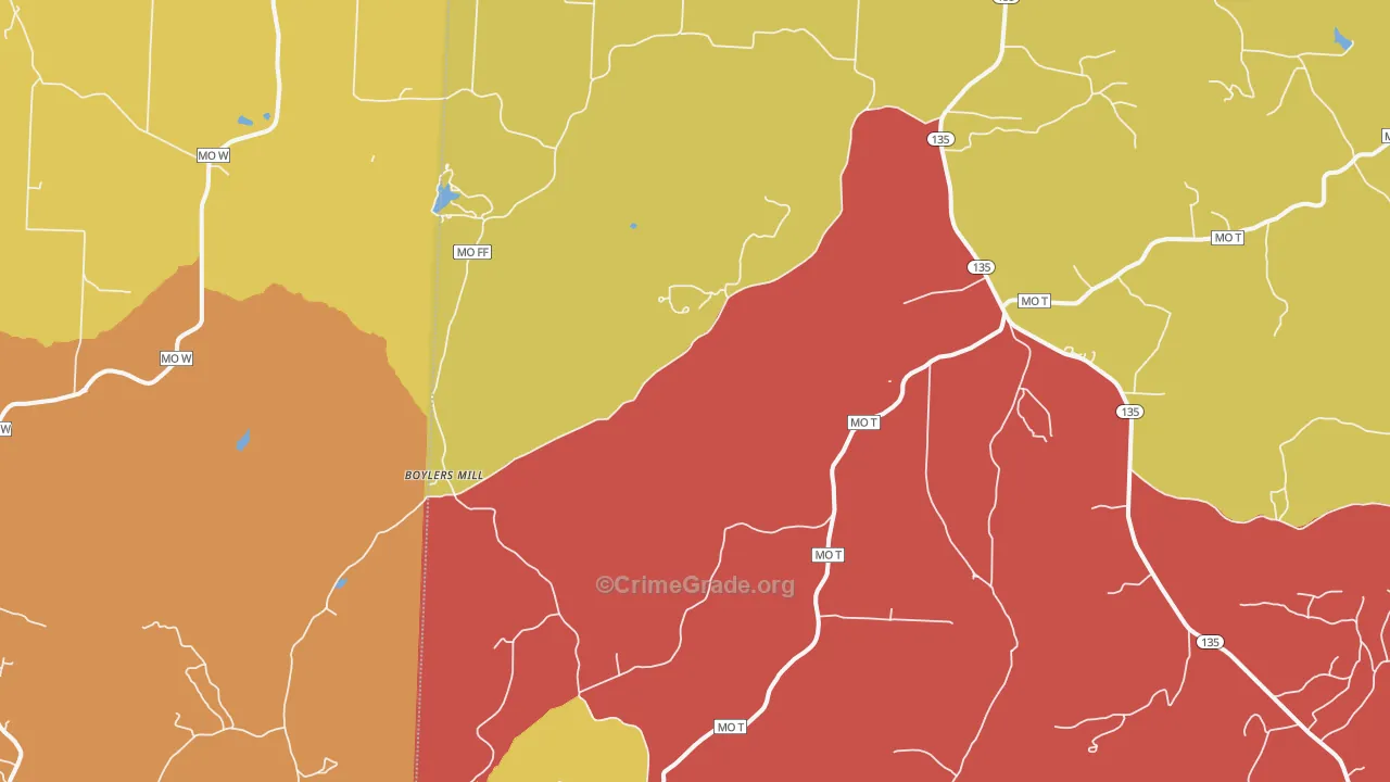 Zora, MO Map of Drug-Related Crime Rates