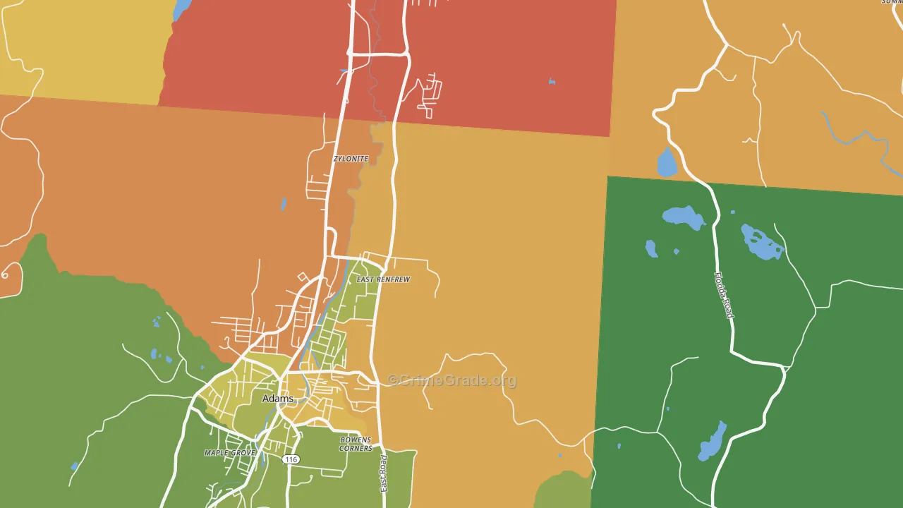 Zylonite, MA Map of Drug-Related Crime Rates