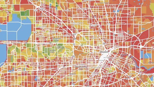 CrimeGrade safety map of Houston, TX
