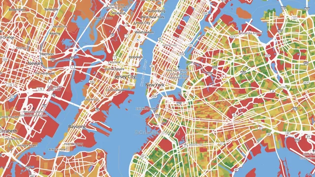 CrimeGrade safety map of New York, NY