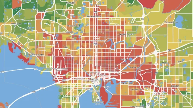 CrimeGrade safety map of Tampa, FL