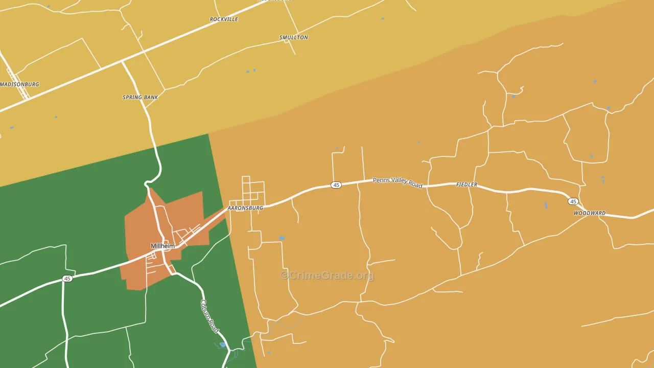 Aaronsburg, PA Map of Murder Rates