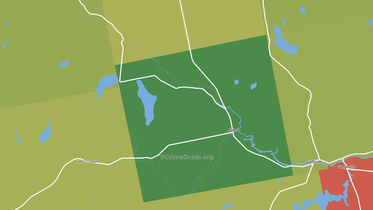 Abbot, ME Map of Murder Rates