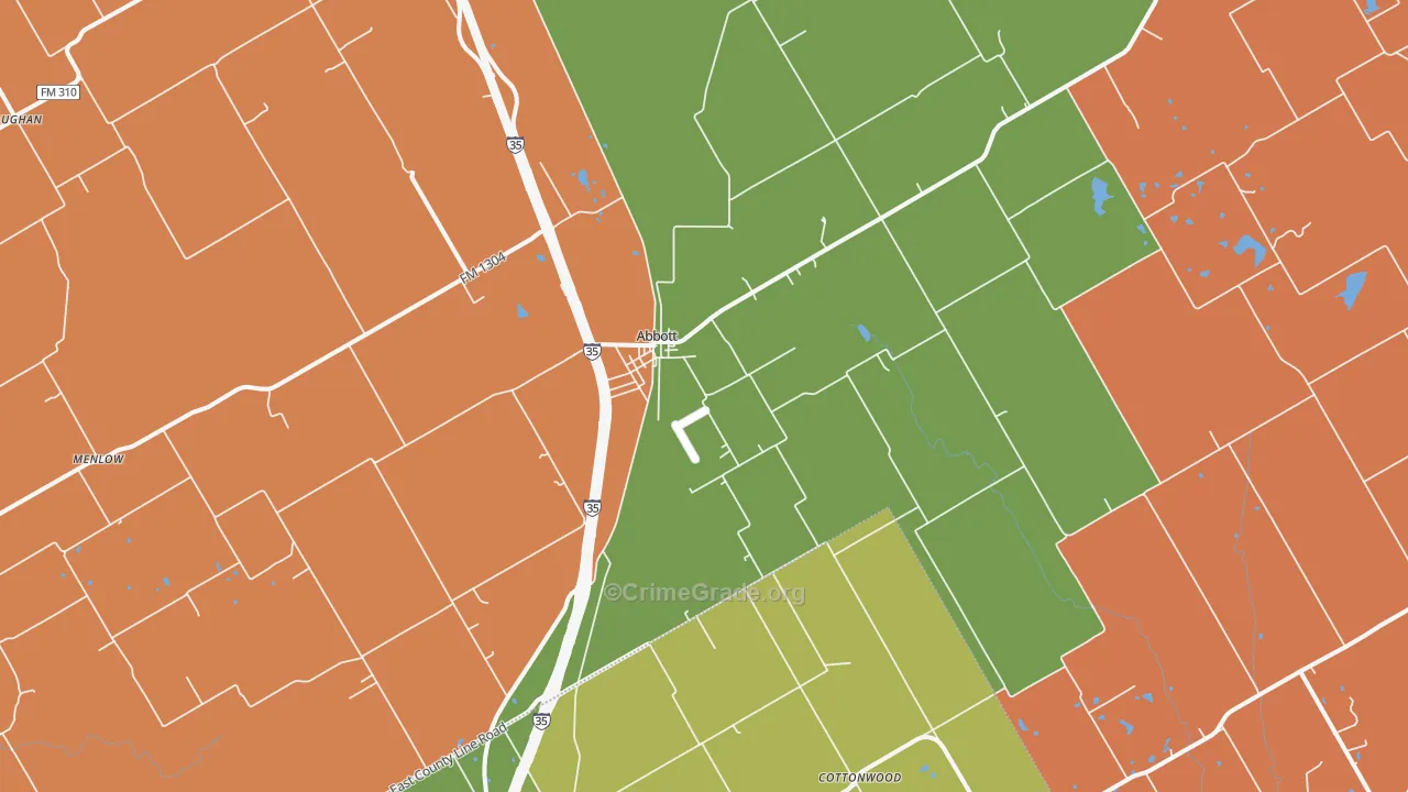 Abbott, TX Map of Murder Rates