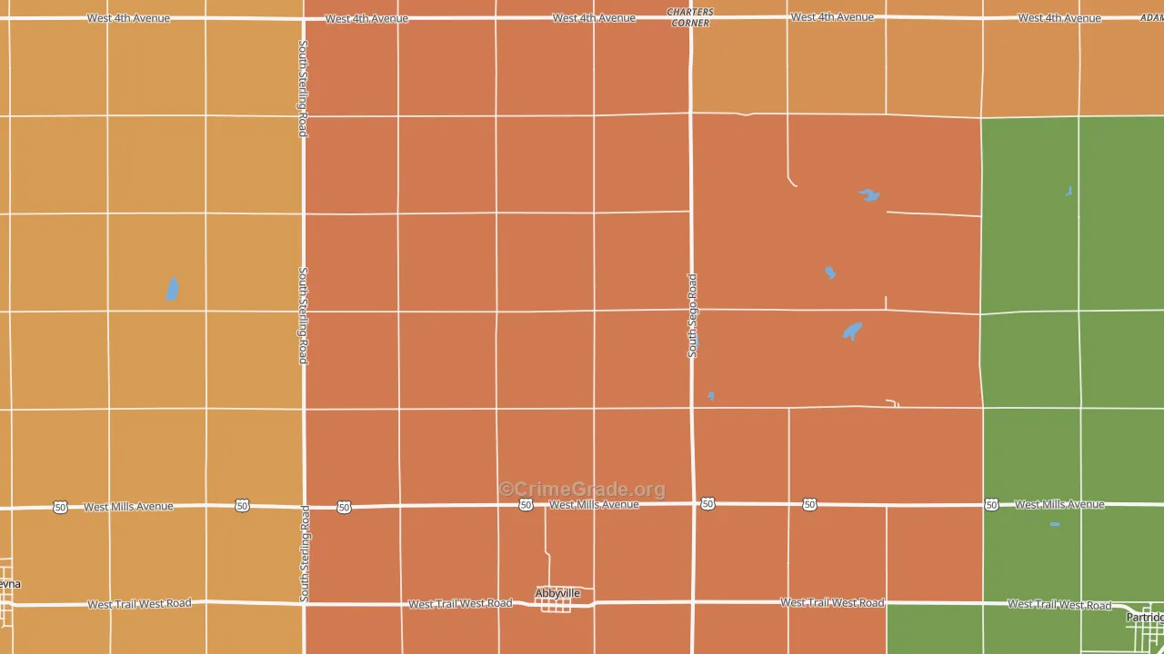 Abbyville, KS Map of Murder Rates