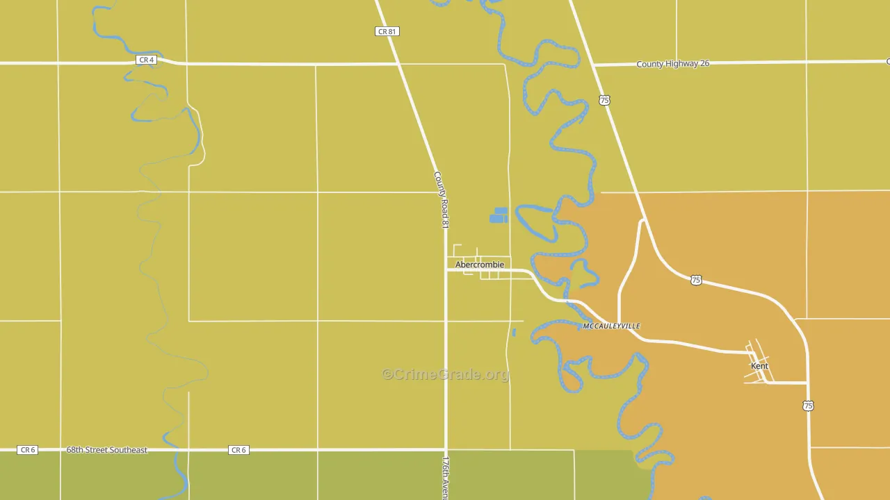 Abercrombie, ND Map of Murder Rates