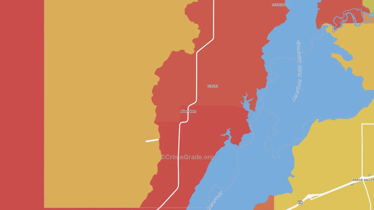 Aberdeen, ID Map of Murder Rates