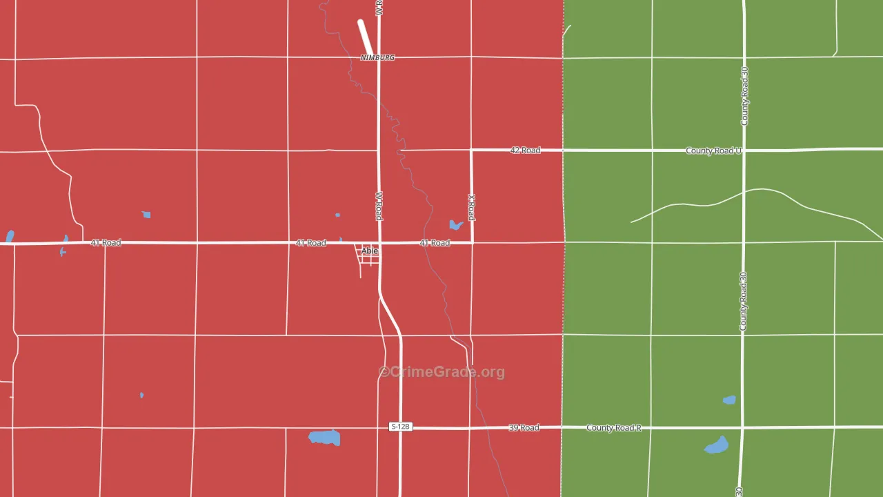 Abie, NE Map of Murder Rates