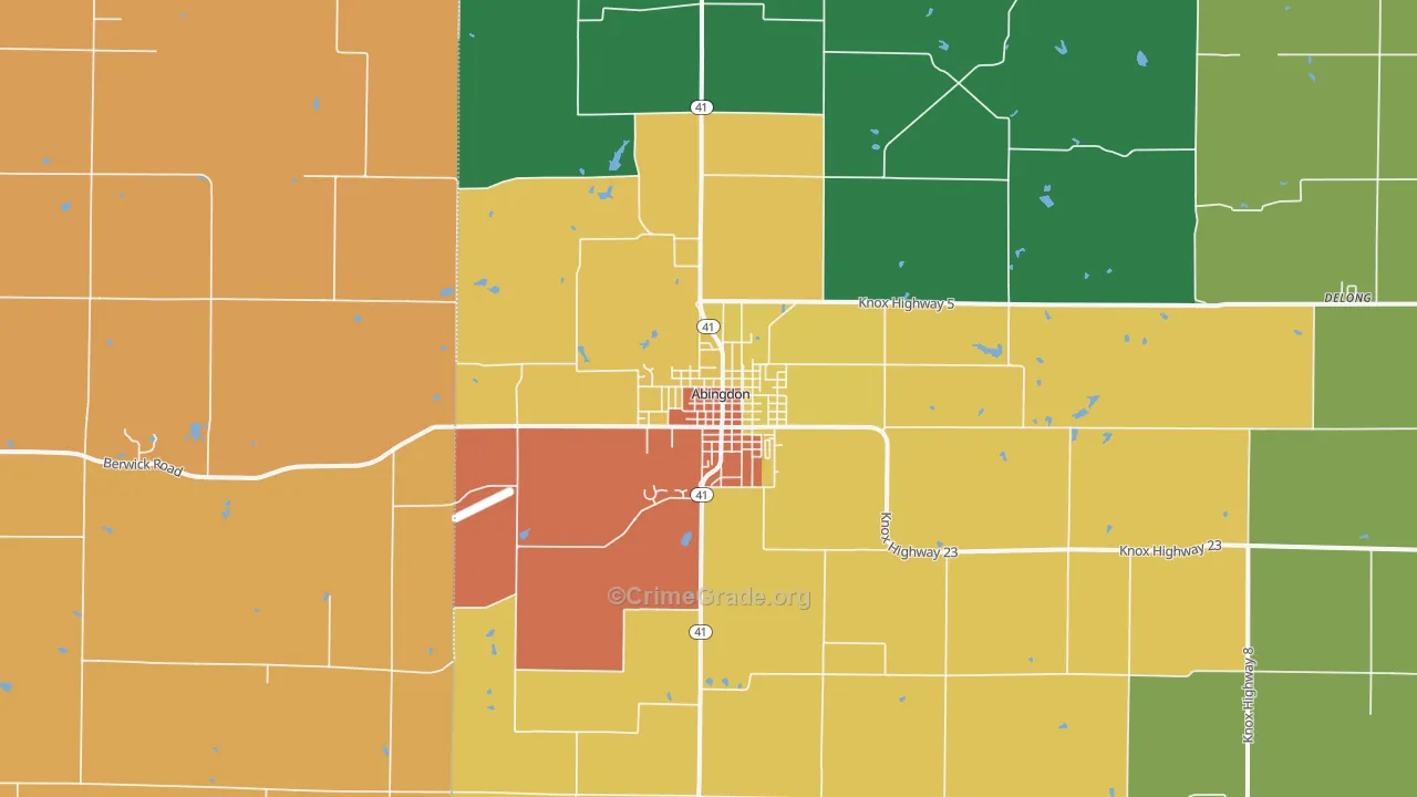 Abingdon, IL Map of Murder Rates